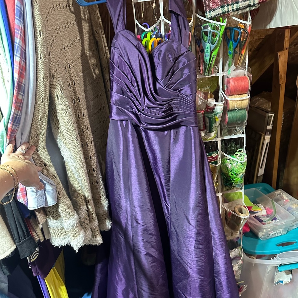 WToo Purple Full Length Bridesmaid Gown - Picture 1 of 4